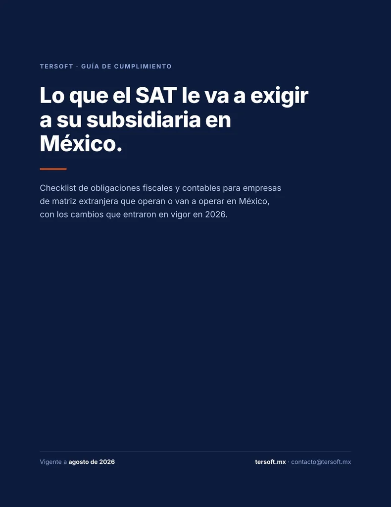 Portada del checklist de obligaciones fiscales del SAT